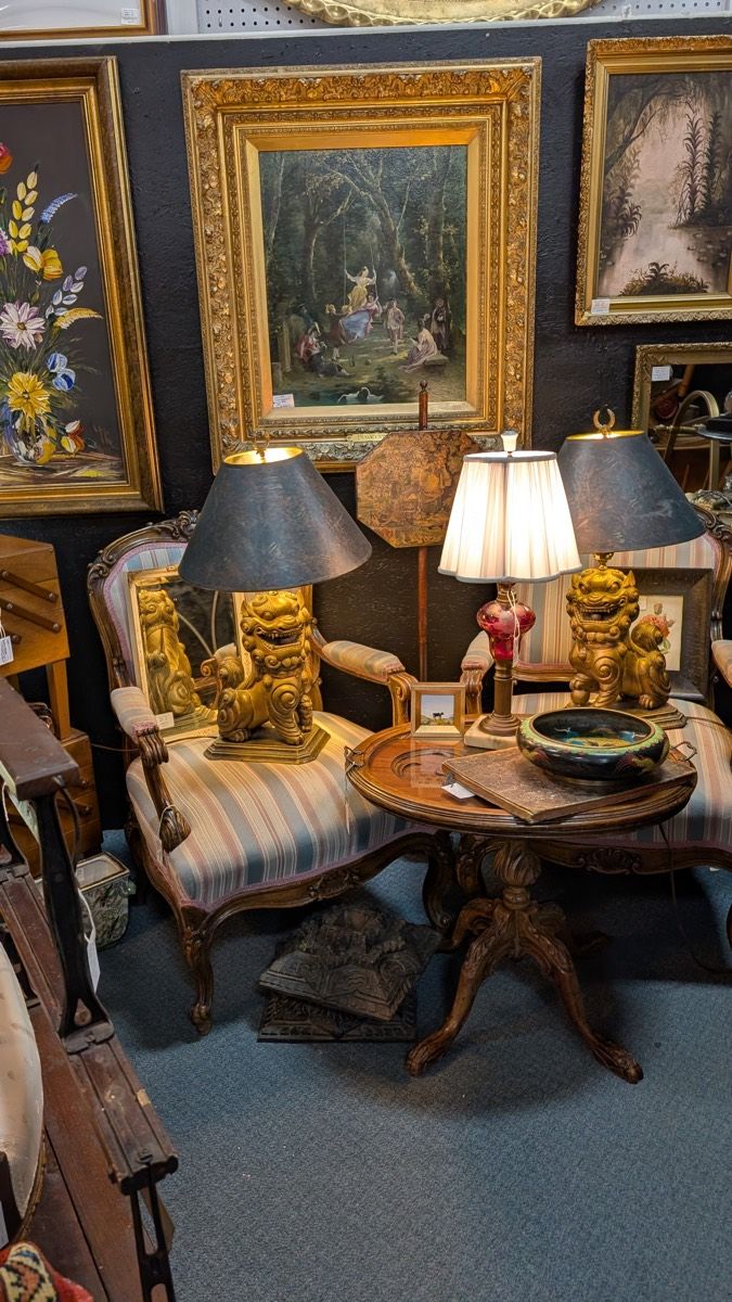 Gilt-Framed Floral Still Life, Oil on Canvas